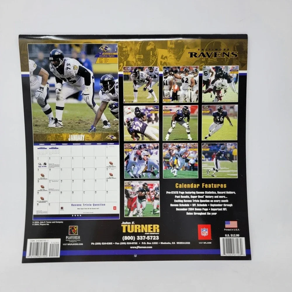 NFL Baltimore Ravens‎ 2005 Team Calendar Turner and Company 12